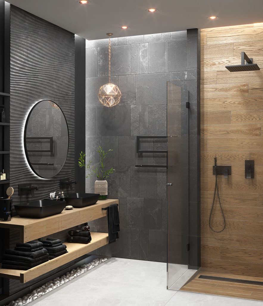 Modern Black Bathroom